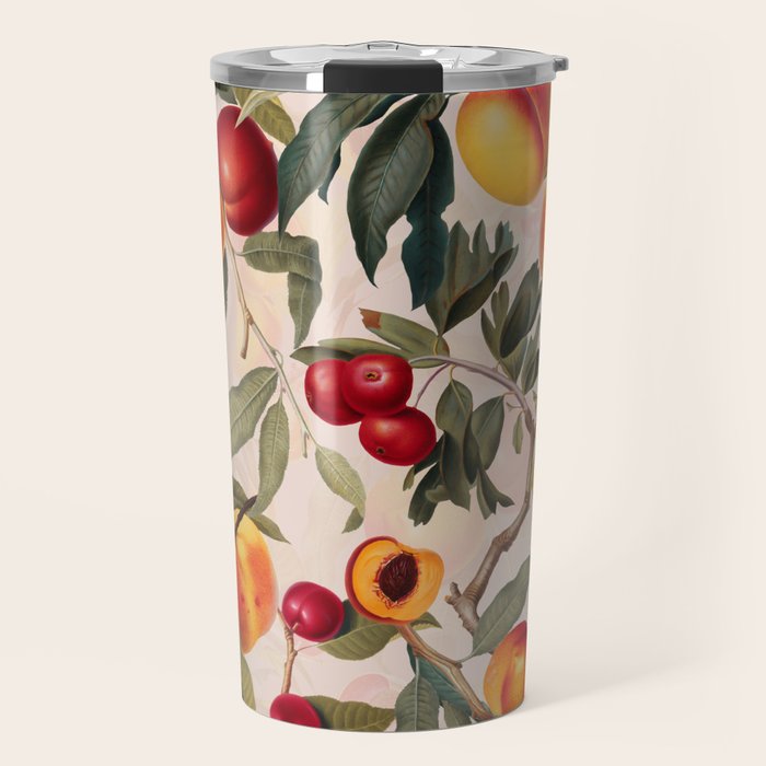 Vintage Fruit Pattern XXIII Travel Mug Gallery Image 1