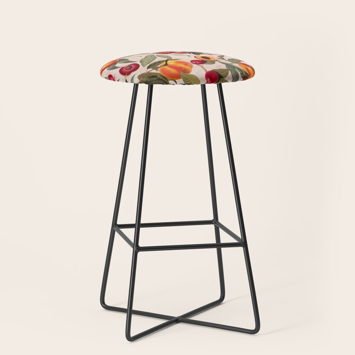 Vintage Fruit Pattern XXIII Stool Gallery Image 1