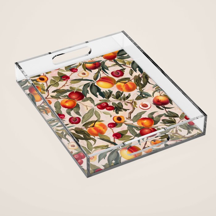 Vintage Fruit Pattern XXIII Acrylic Tray Gallery Image 1