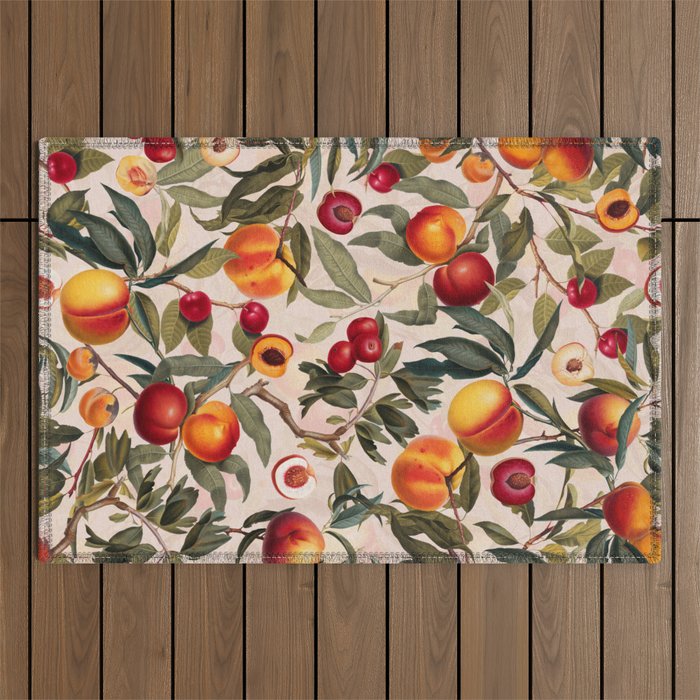 Vintage Fruit Pattern XXIII Outdoor Rug Gallery Image 1