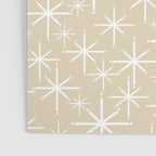 Twinkling Mid Century Modern Starburst Pattern in Light Beige and White Poster Gallery Image 3