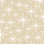 Twinkling Mid Century Modern Starburst Pattern in Light Beige and White Coffee Mug Gallery Image 2