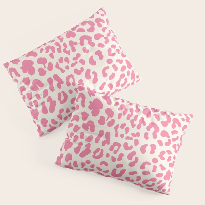 Pink Leopard Print Pillow Sham Gallery Image 1