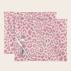 Pink Leopard Print Placemat Gallery Image 1