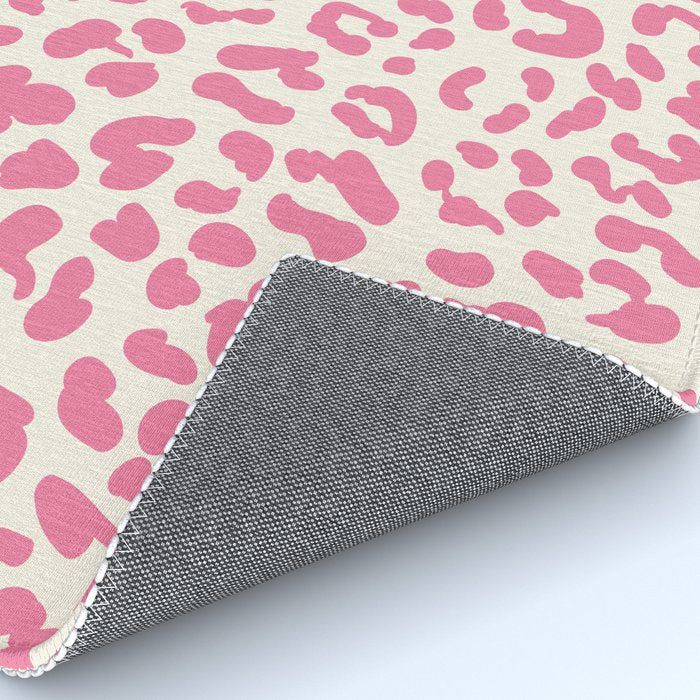 Pink Leopard Print Rug Gallery Image 4
