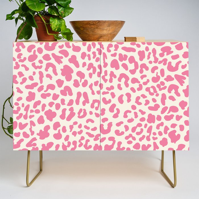 Pink Leopard Print Credenza Gallery Image 1