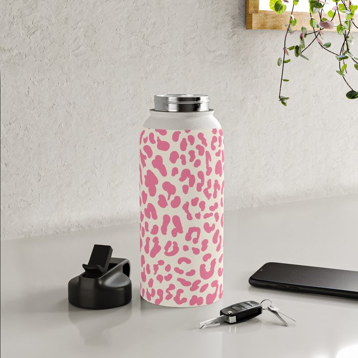 Pink Leopard Print Water Bottle Gallery Image 4