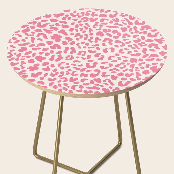 Pink Leopard Print Side Table Gallery Image 2