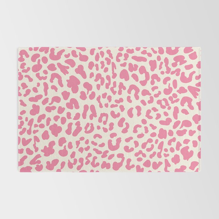 Pink Leopard Print Rug Gallery Image 2