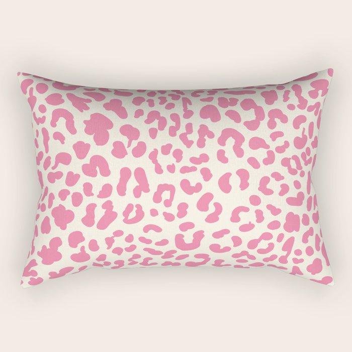 Pink Leopard Print Rectangular Pillow Gallery Image 1