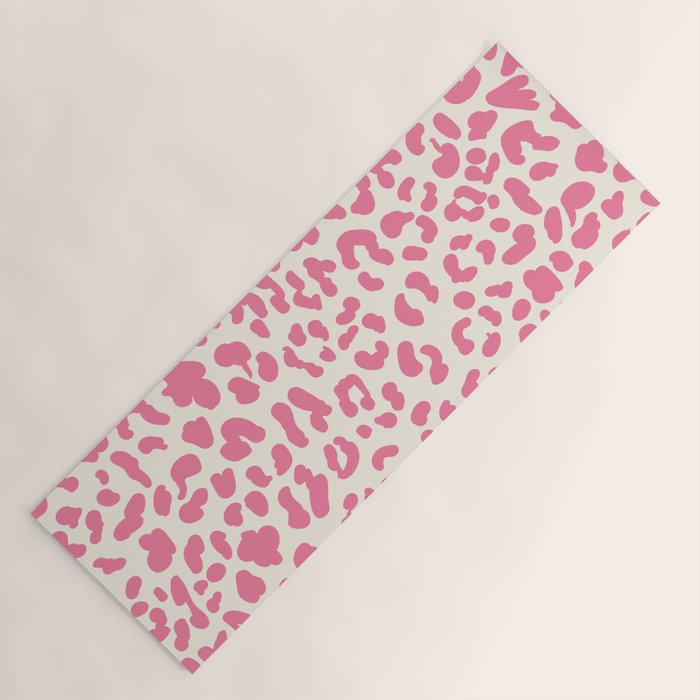 Pink Leopard Print Yoga Mat Gallery Image 1