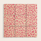 Pink Leopard Print Wood Wall Art Gallery Image 1
