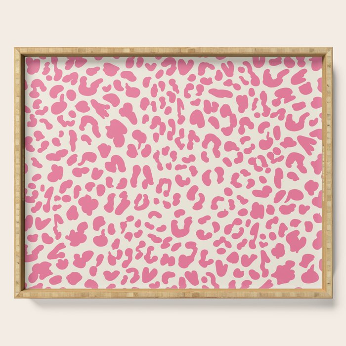 Pink Leopard Print Serving Tray Gallery Image 1