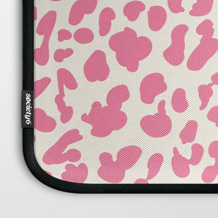 Pink Leopard Print Laptop Sleeve Gallery Image 3