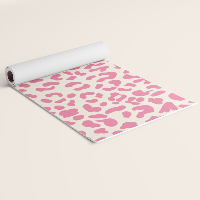 Pink Leopard Print Yoga Mat Gallery Image 2