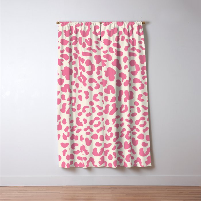 Pink Leopard Print Window Curtain Gallery Image 3