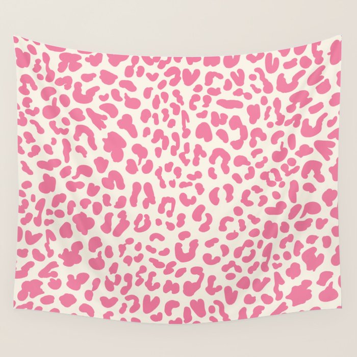 Pink Leopard Print Wall Tapestry Gallery Image 4