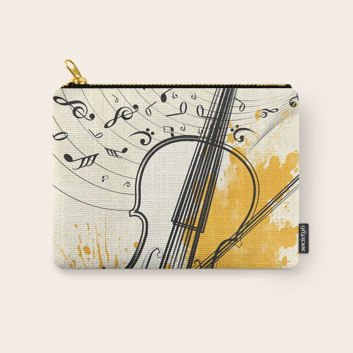 Abstract Minimal Musical Instrument 3 Carry All Pouch Gallery Image 1