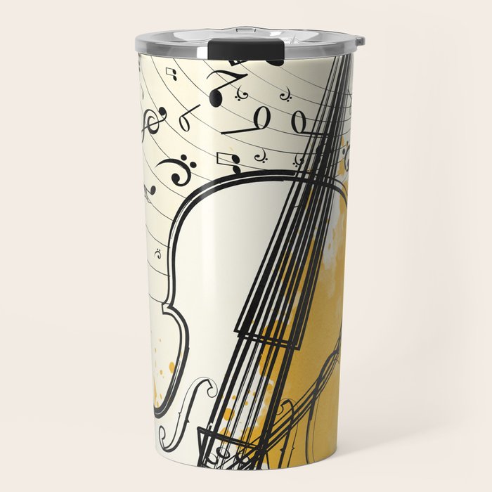 Abstract Minimal Musical Instrument 3 Travel Mug Gallery Image 1