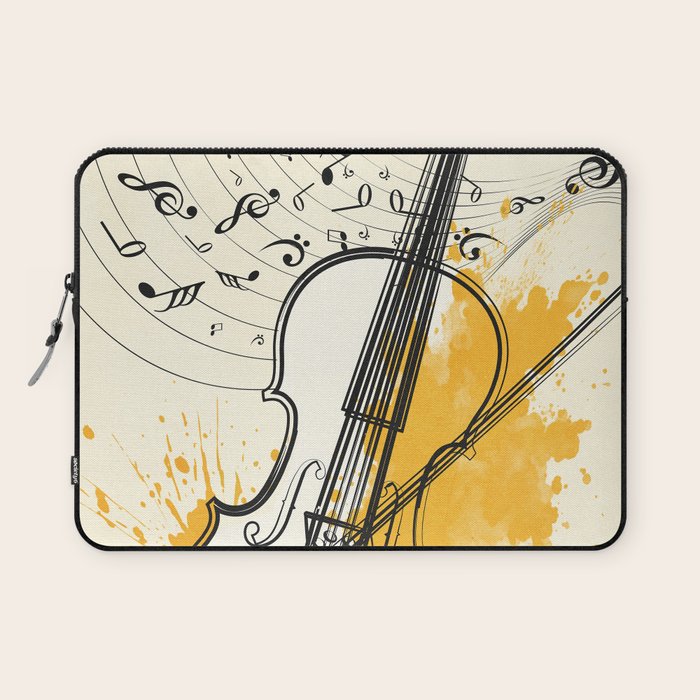 Abstract Minimal Musical Instrument 3 Laptop Sleeve Gallery Image 1