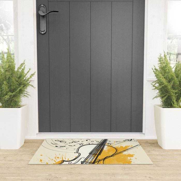Abstract Minimal Musical Instrument 3 Welcome Mat Gallery Image 3