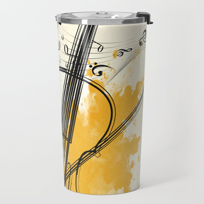 Abstract Minimal Musical Instrument 3 Travel Mug Gallery Image 2