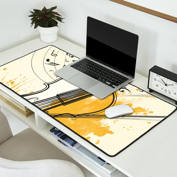 Abstract Minimal Musical Instrument 3 Desk Mat Gallery Image 2