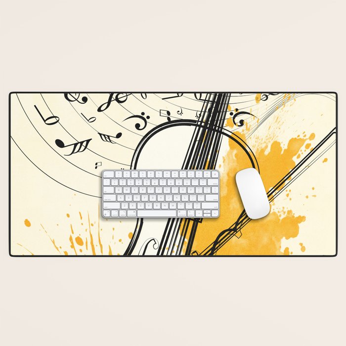 Abstract Minimal Musical Instrument 3 Desk Mat Gallery Image 1