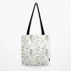 Watercolor Botanical Greenery Pattern Tote Bag Gallery Image 2