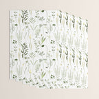 Watercolor Botanical Greenery Pattern Wrapping Paper Gallery Image 3