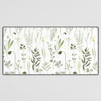 Watercolor Botanical Greenery Pattern Desk Mat Gallery Image 3