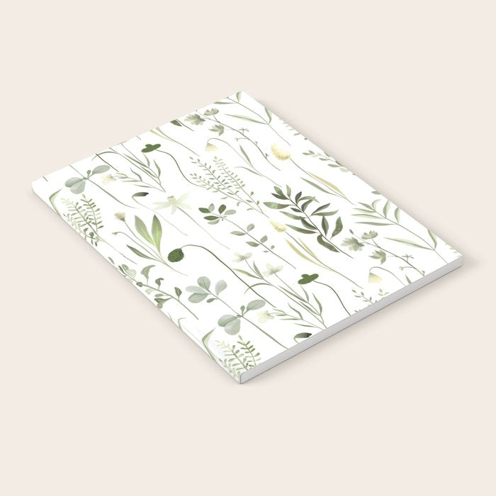 Watercolor Botanical Greenery Pattern Notebook Gallery Image 2