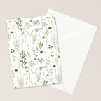 Watercolor Botanical Greenery Pattern Stationery Card Gallery Image 2