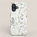 Watercolor Botanical Greenery Pattern iPhone Case Gallery Image 1
