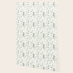 Watercolor Botanical Greenery Pattern Wallpaper Gallery Image 2