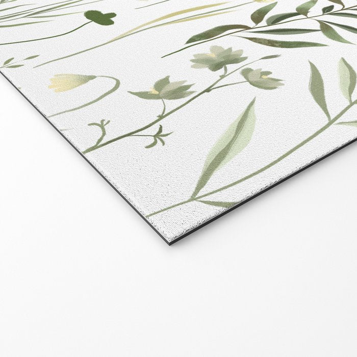 Watercolor Botanical Greenery Pattern Welcome Mat Gallery Image 2