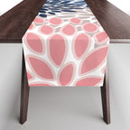 Floral Blooms, Pink, Blue, Gray Table Runner Gallery Image 1