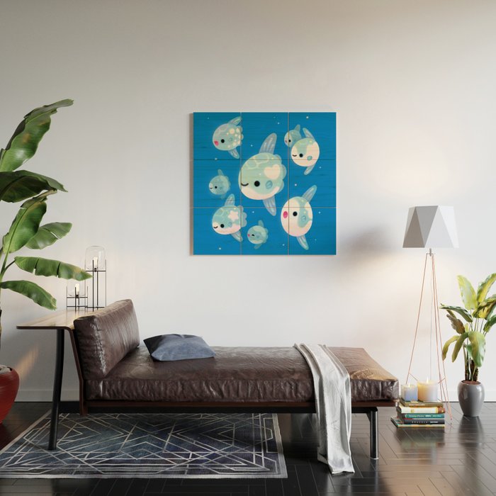 Swimming sunfish Wood Wall Art Gallery Image 2