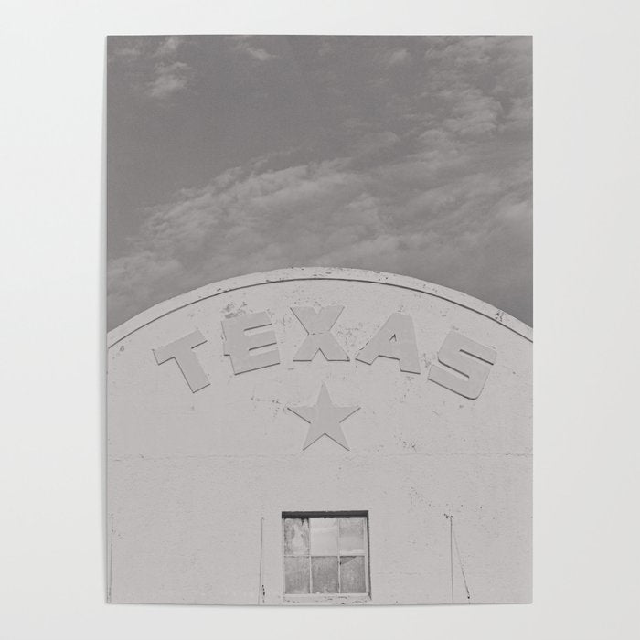 Texas Star x Marfa Black and White Photography Poster Gallery Image 1
