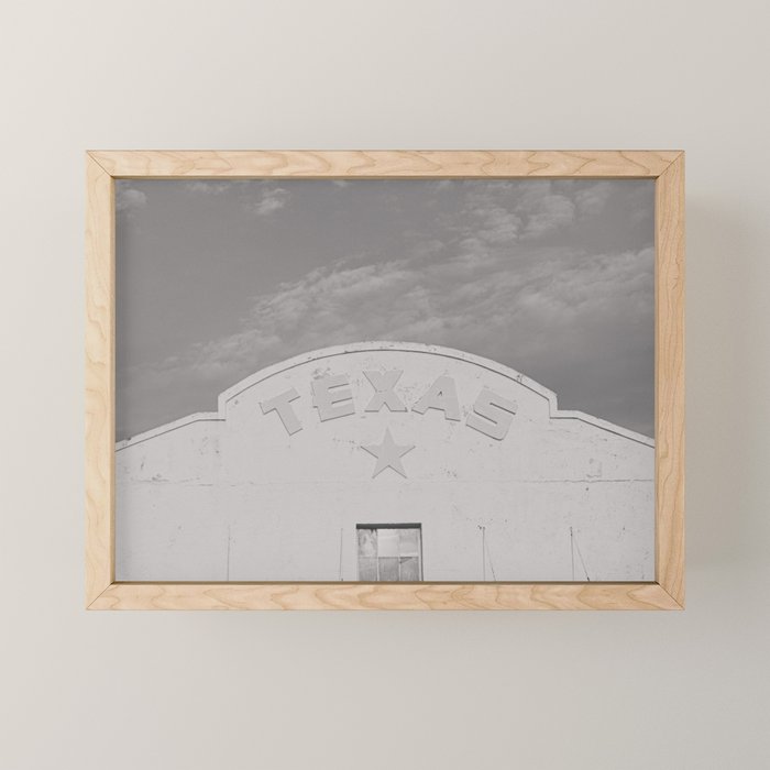 Texas Star x Marfa Black and White Photography Mini Art Print Gallery Image 1
