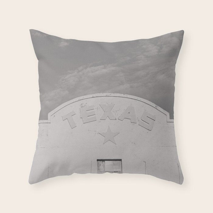Texas Star x Marfa Black and White Photography Throw Pillow Gallery Image 1