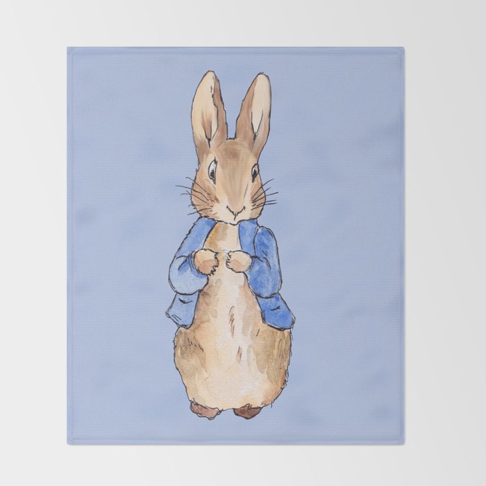 Peter the rabbit Throw Blanket Gallery Image 2