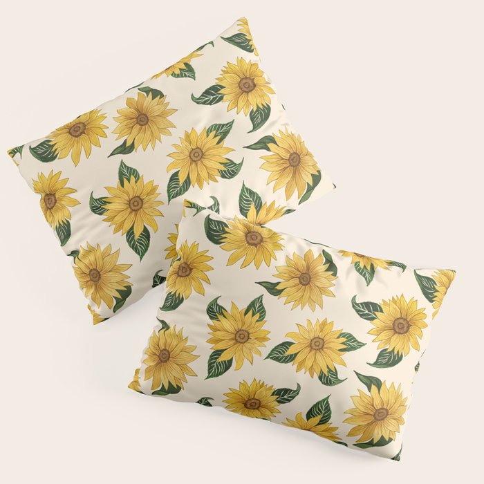 Summer Sunflower Pattern Pillow Sham Gallery Image 3