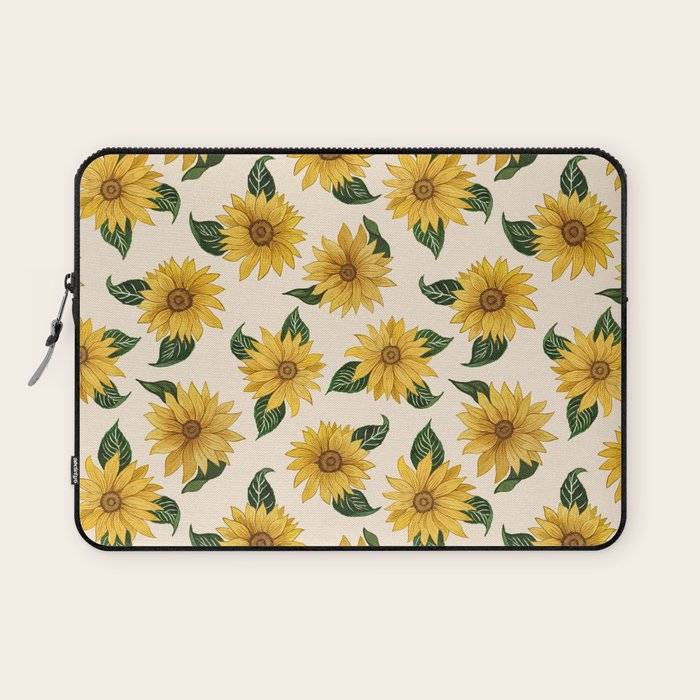 Summer Sunflower Pattern Laptop Sleeve Gallery Image 1