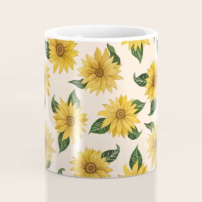 Summer Sunflower Pattern Coffee Mug Gallery Image 4