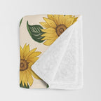 Summer Sunflower Pattern Throw Blanket Gallery Image 3