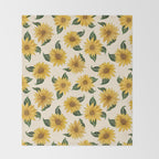 Summer Sunflower Pattern Throw Blanket Gallery Image 2