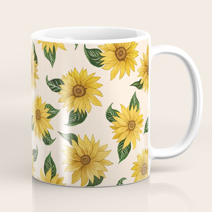 Summer Sunflower Pattern Coffee Mug Gallery Image 1