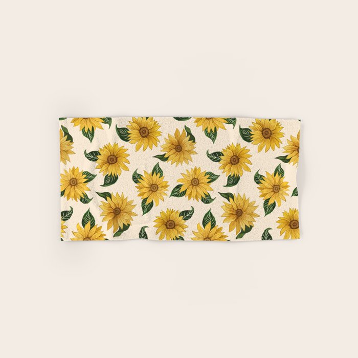 Summer Sunflower Pattern Bath Towel Gallery Image 1