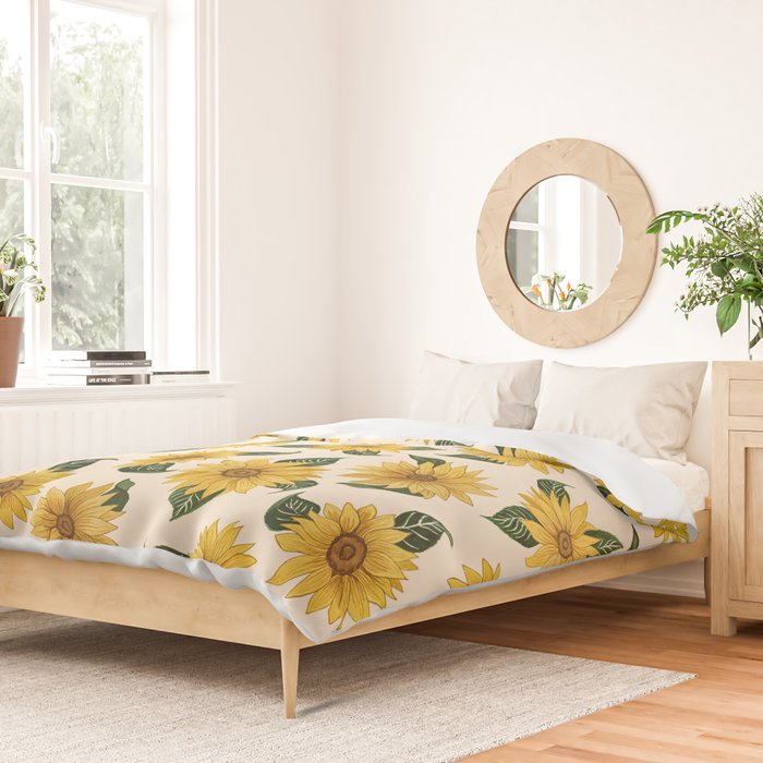 Summer Sunflower Pattern Duvet Cover Gallery Image 2